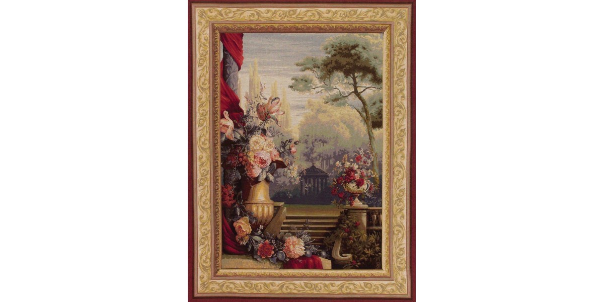 Gobelín Tapisserie  Bouquet jardin